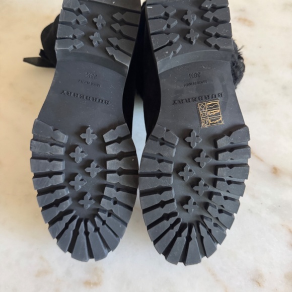 Burberry Quinsy Black Eomen's 8.5 38.5 Suede, leather, Boots - Picture 11 of 16